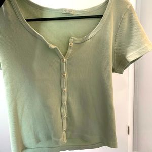 Brandy Melville sage green button up
